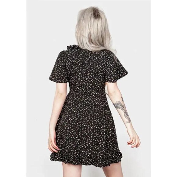 DISTURBIA Moonseed floral ruffle wrap dress - Picture 3 of 9